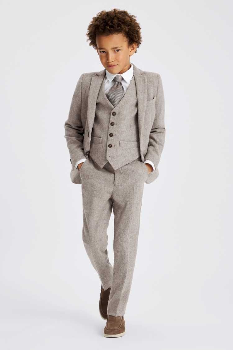 Boys Stone Donegal Suit
